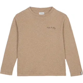 J and Josh Crew Neck Long Sleeve T-Shirt in Chocolate