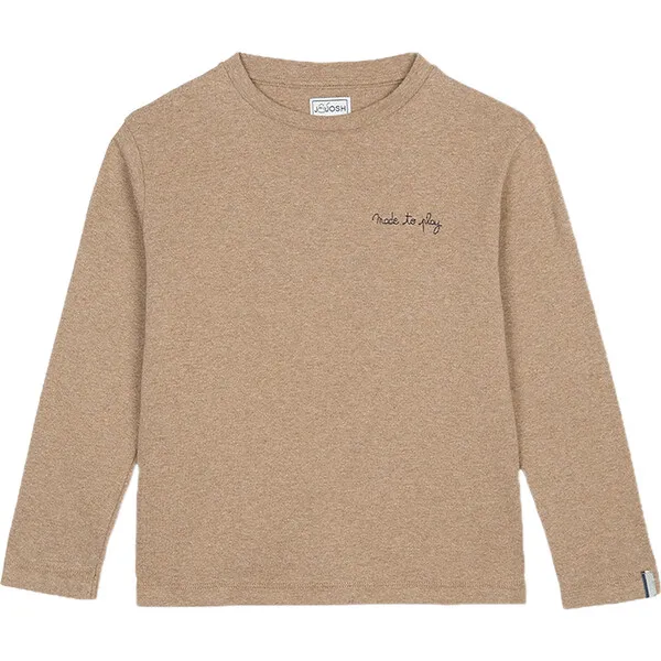 J and Josh Crew Neck Long Sleeve T-Shirt in Chocolate