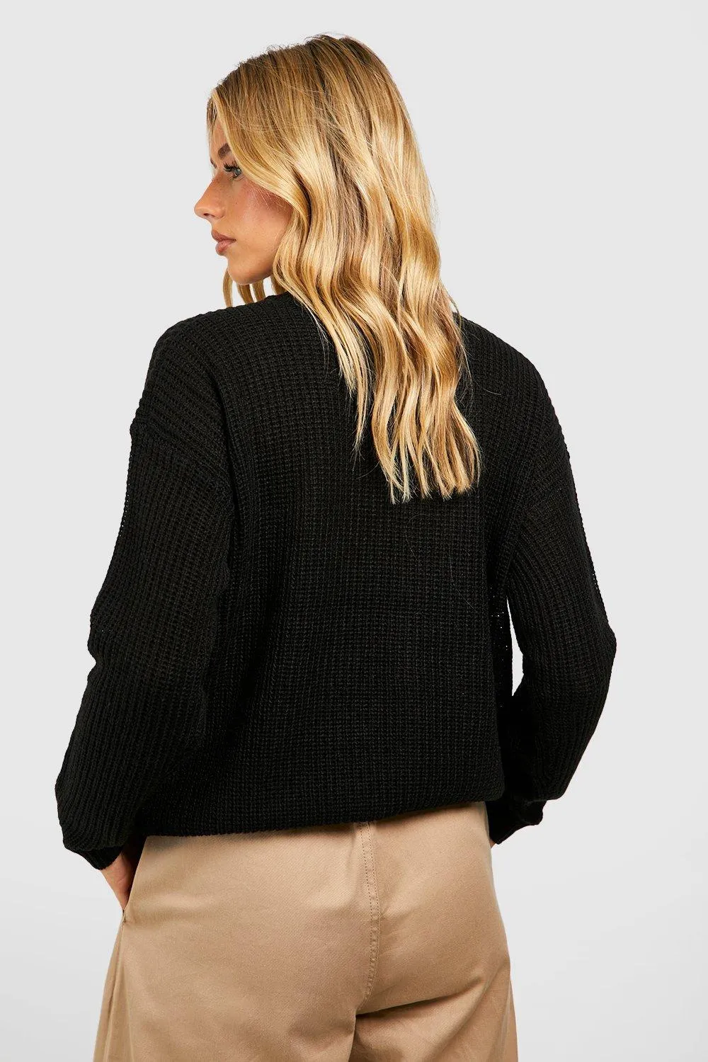 Crew Neck Knitted Jumpers & Cardigans | Shop Now at boohoo