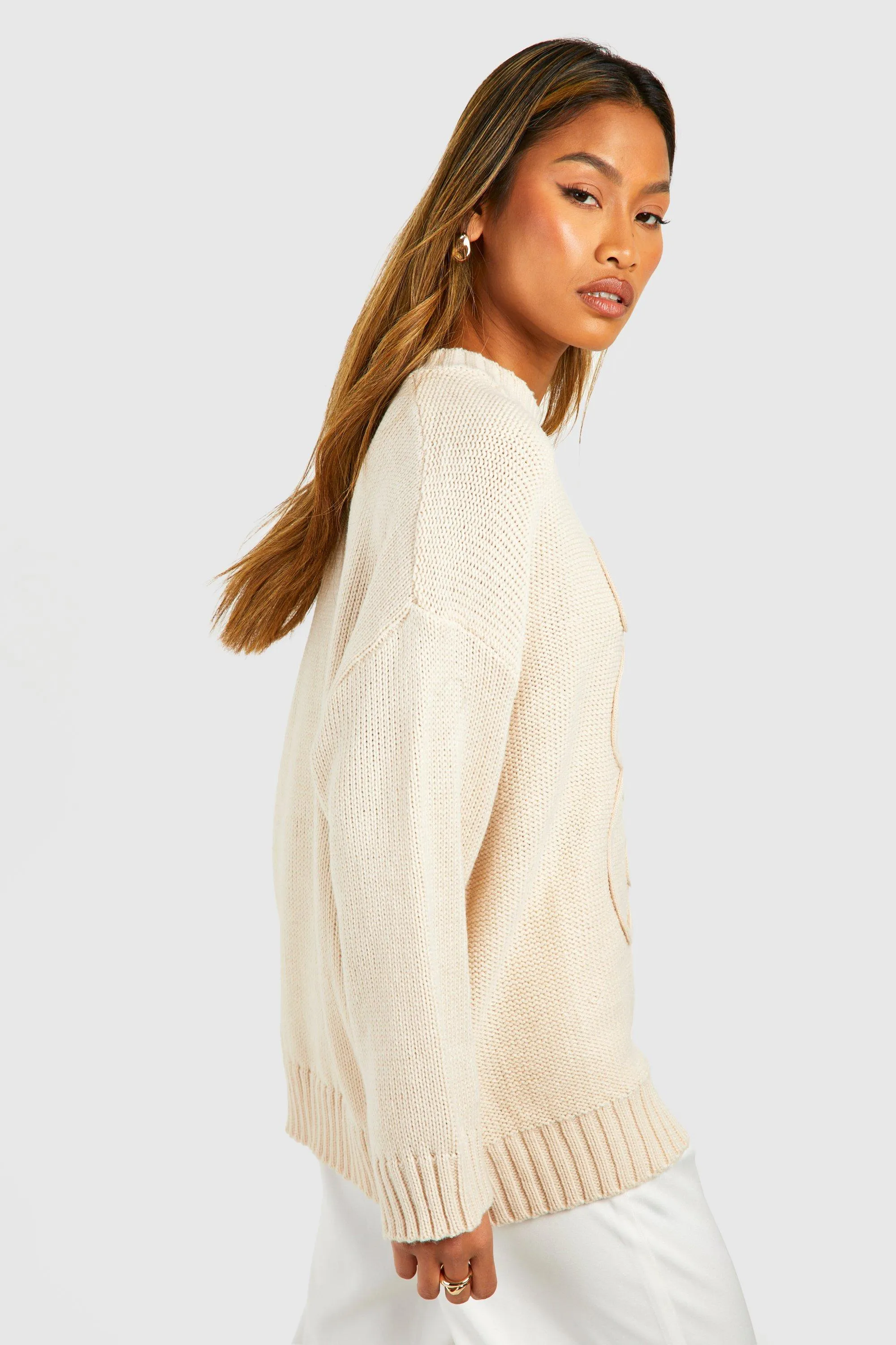 Jumpers & Cardigans | Embossed Graphic Jumper | boohoo