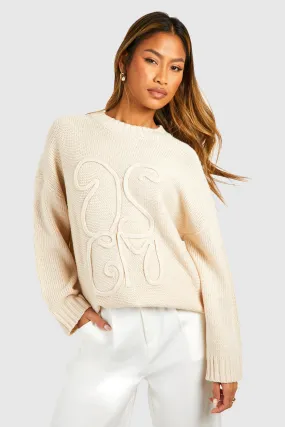 Jumpers & Cardigans | Embossed Graphic Jumper | boohoo