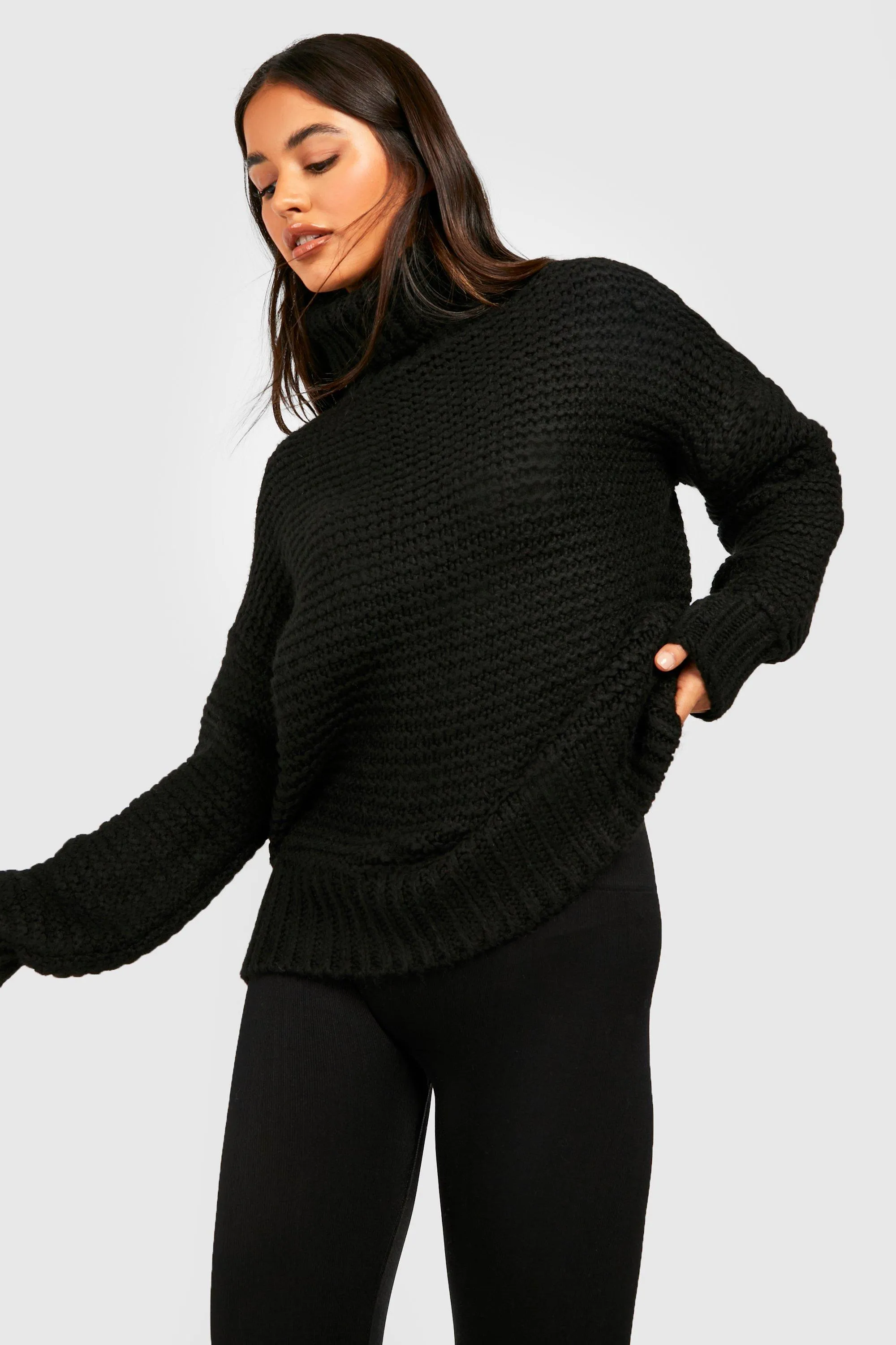 Knit Roll Neck Jumper - Jumpers and Cardigans Collection | boohoo