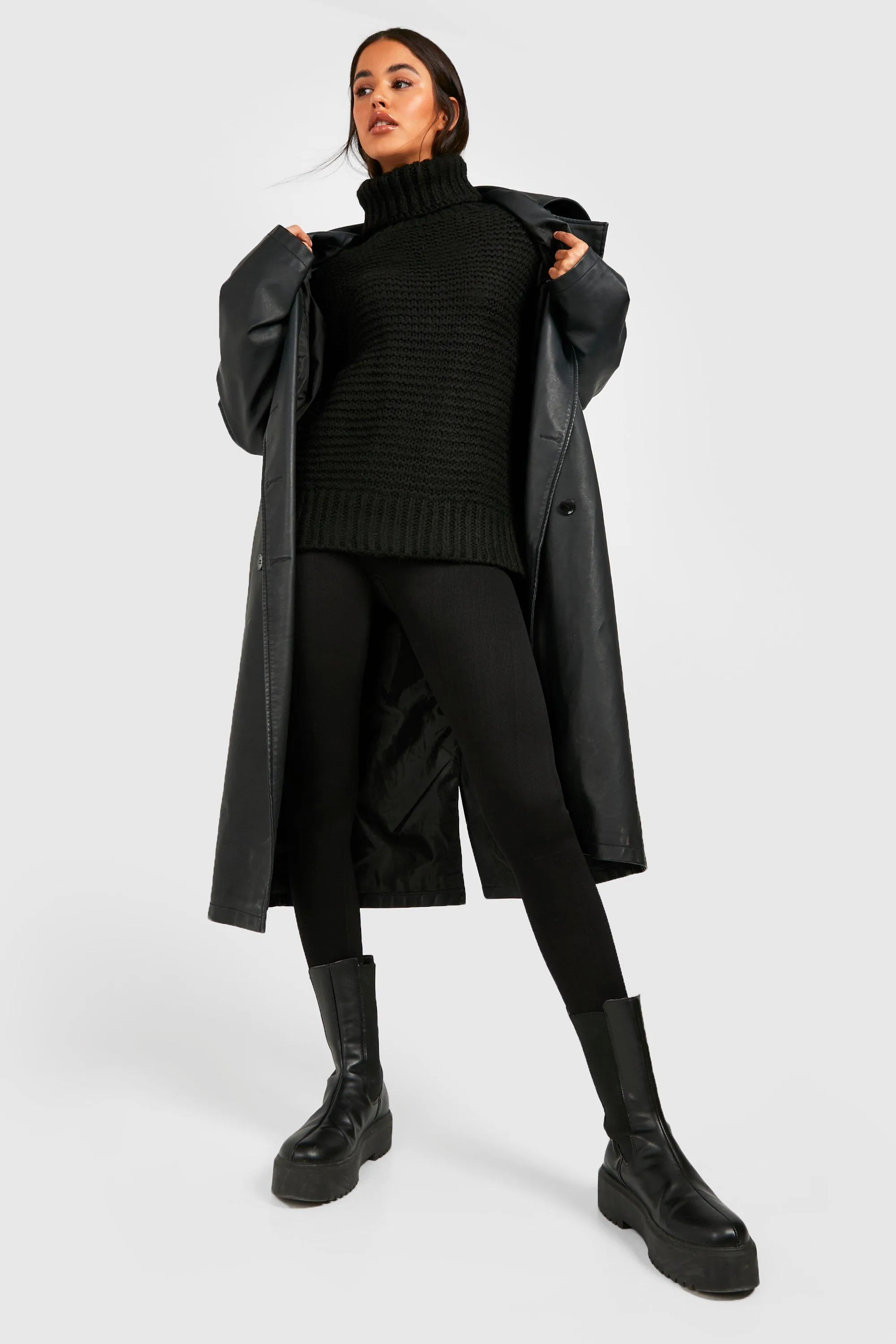 Knit Roll Neck Jumper - Jumpers and Cardigans Collection | boohoo