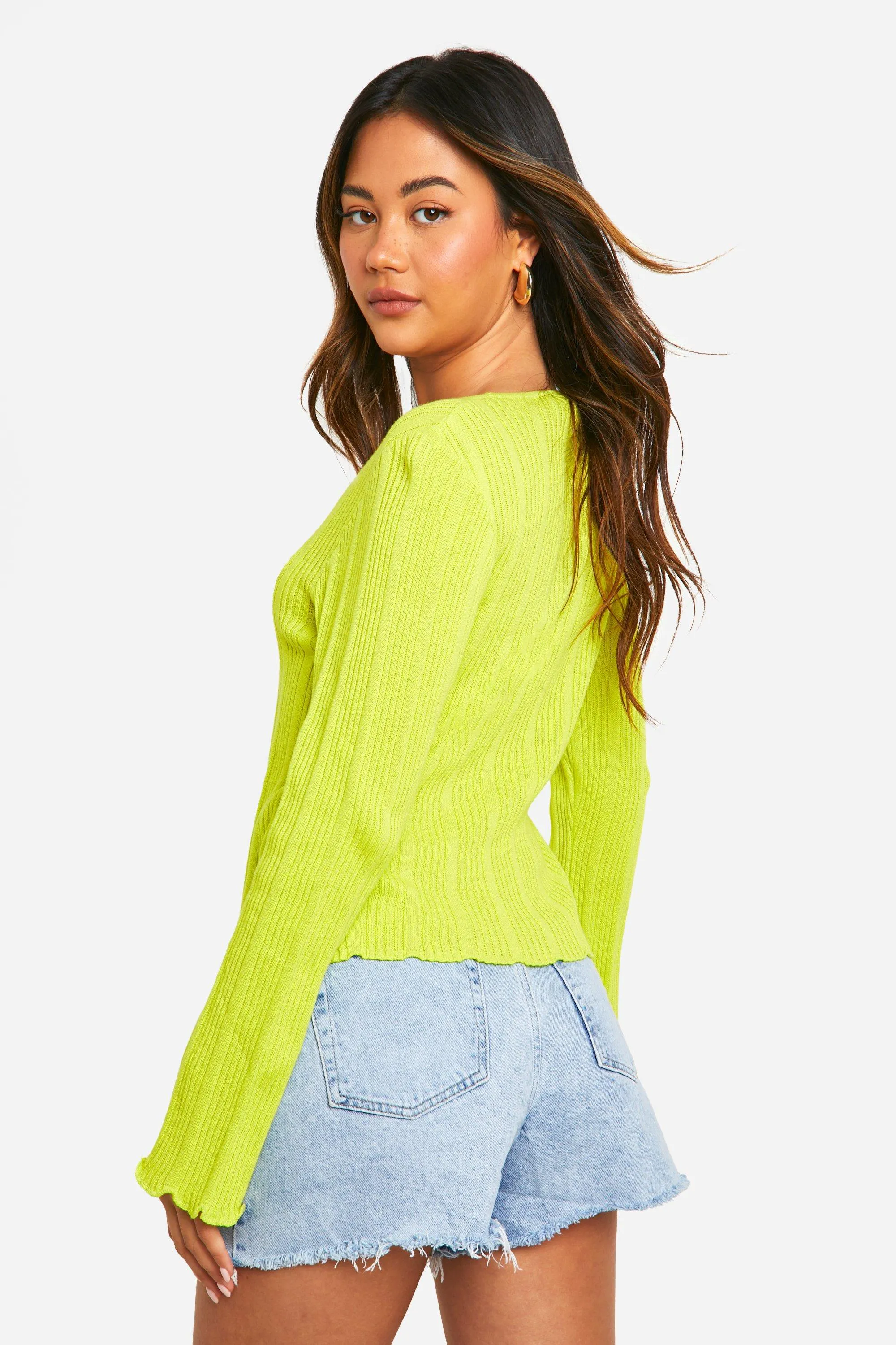 Rib Knit Button Cardigan - Lightweight Jumpers & Cardigans | boohoo