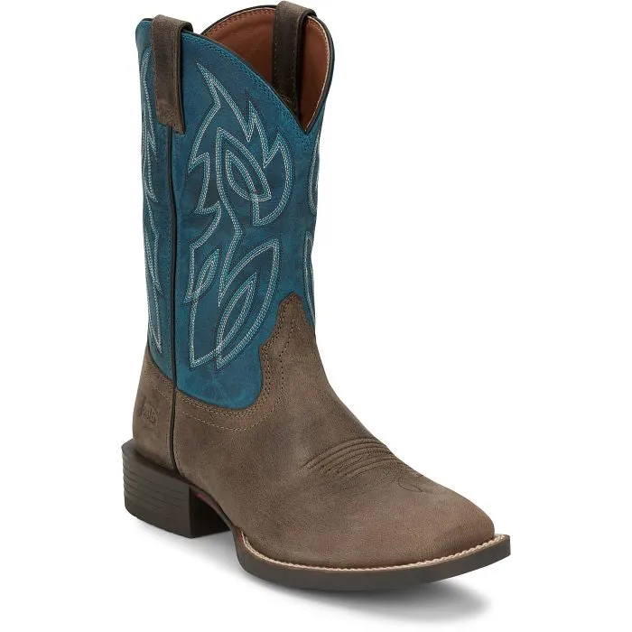 Justin Men's Shadow Grey Water Buffalo Boots