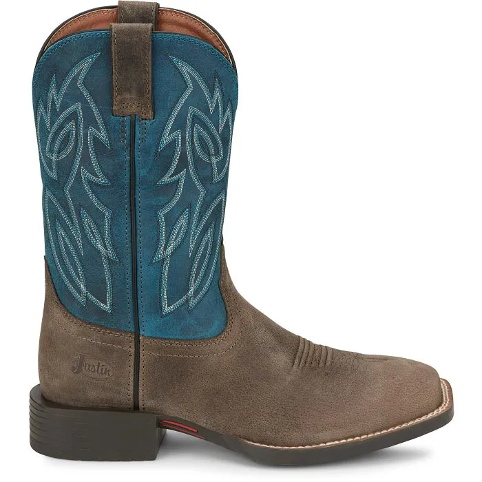 Justin Men's Shadow Grey Water Buffalo Boots