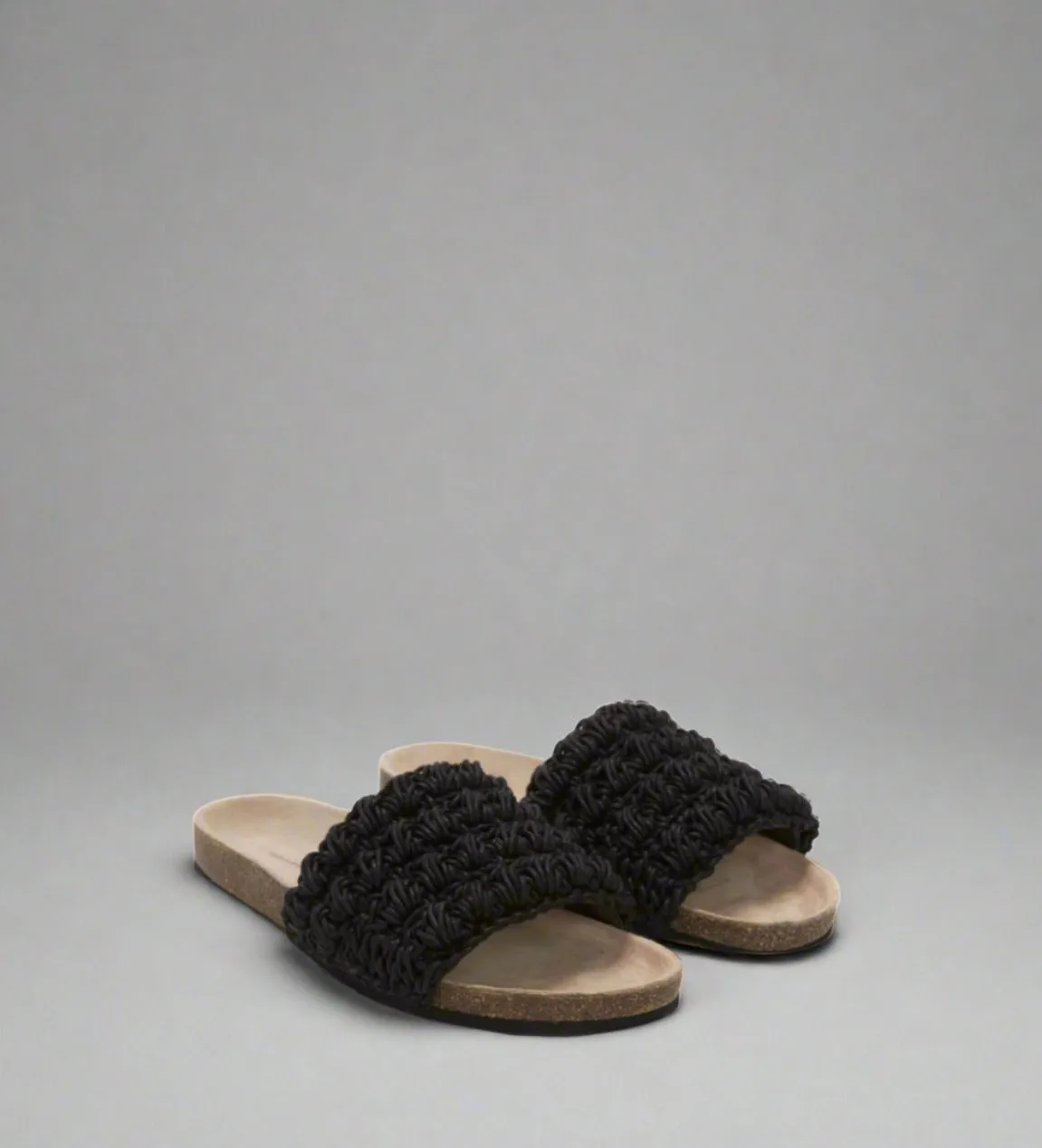 JW Anderson POPCORN SLIDES- Black