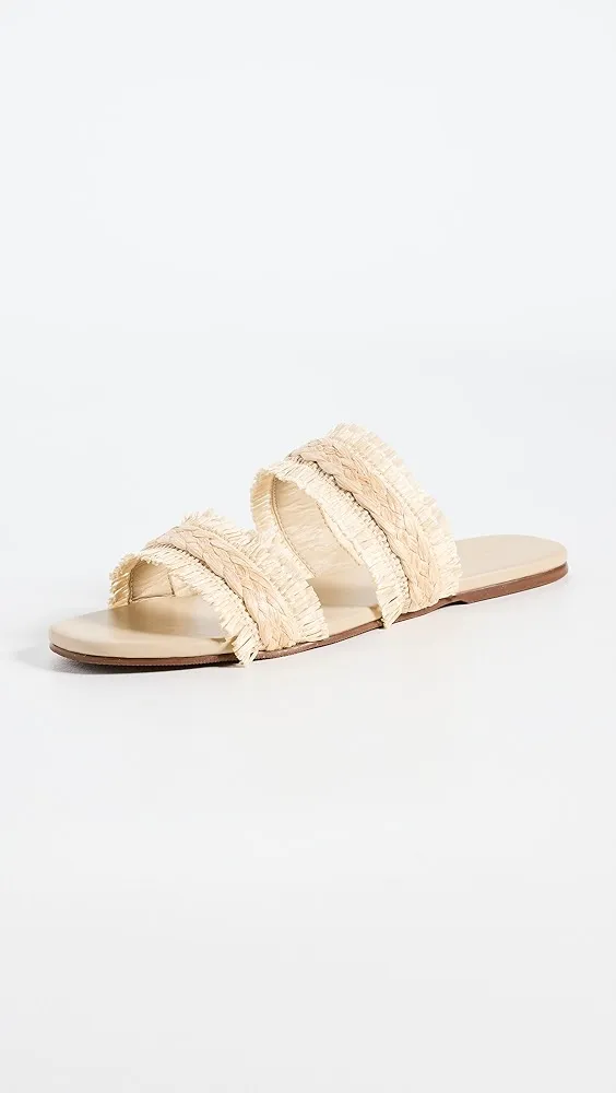 KAANAS   Espinela Frayed Double Band Slides 