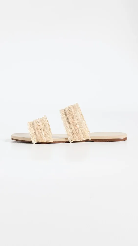 KAANAS   Espinela Frayed Double Band Slides 