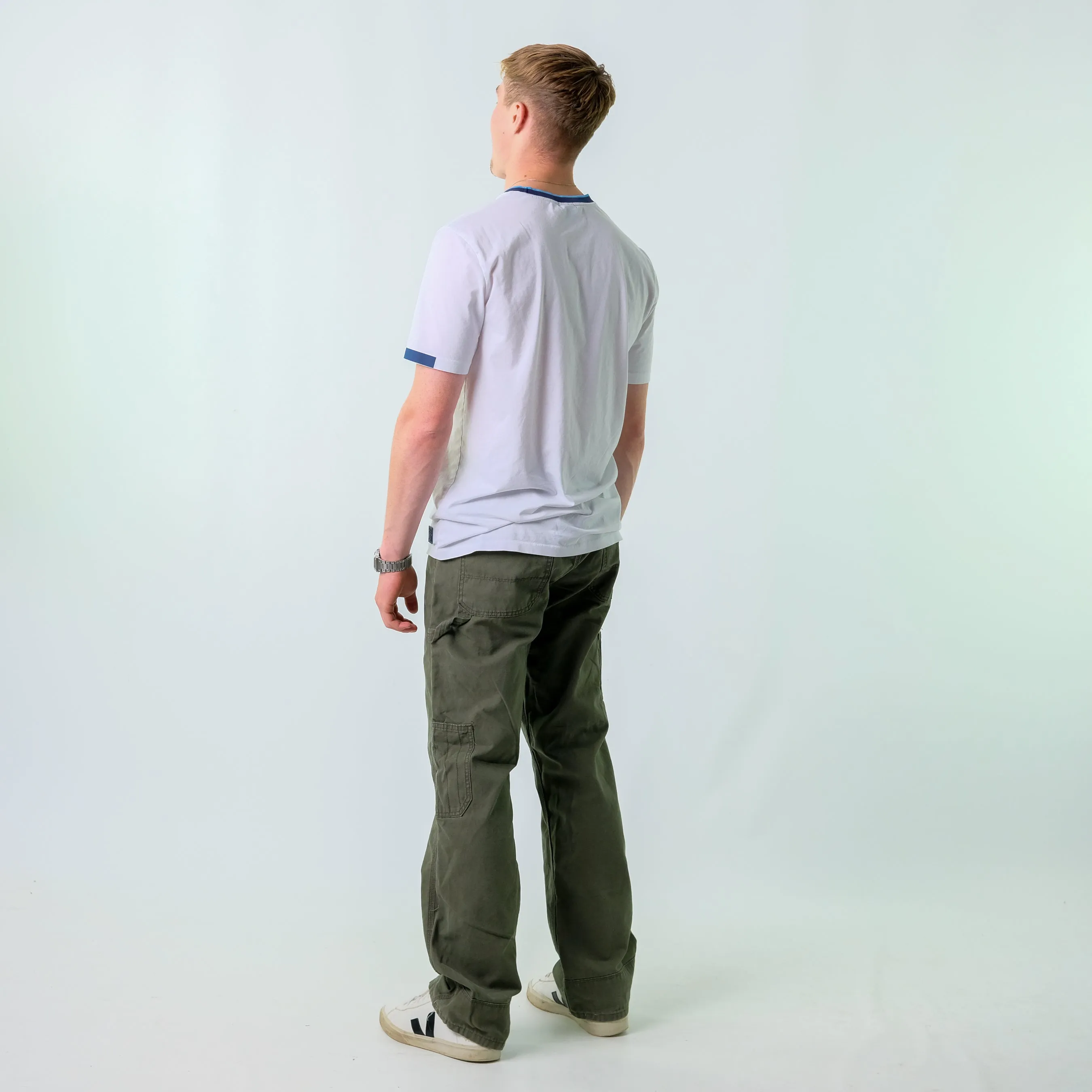 Khaki Green y2ks Dickies Canvas Carpenter Jeans Baggy Pants (38x32)