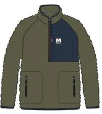 Khaki Recycled Sherpa Fleece - Offgrid 2.0 Half-Zip