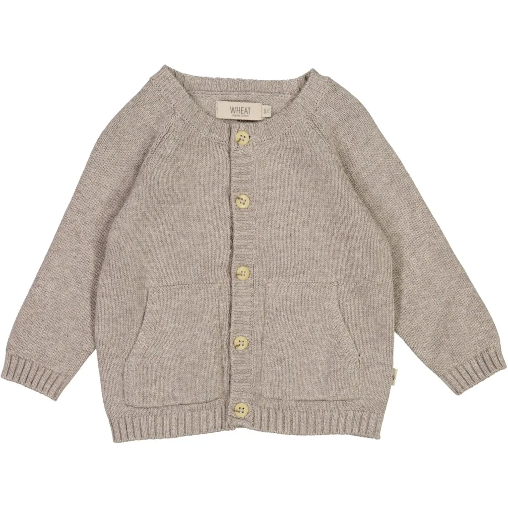 Knit Cardigan Classic - warm grey melange