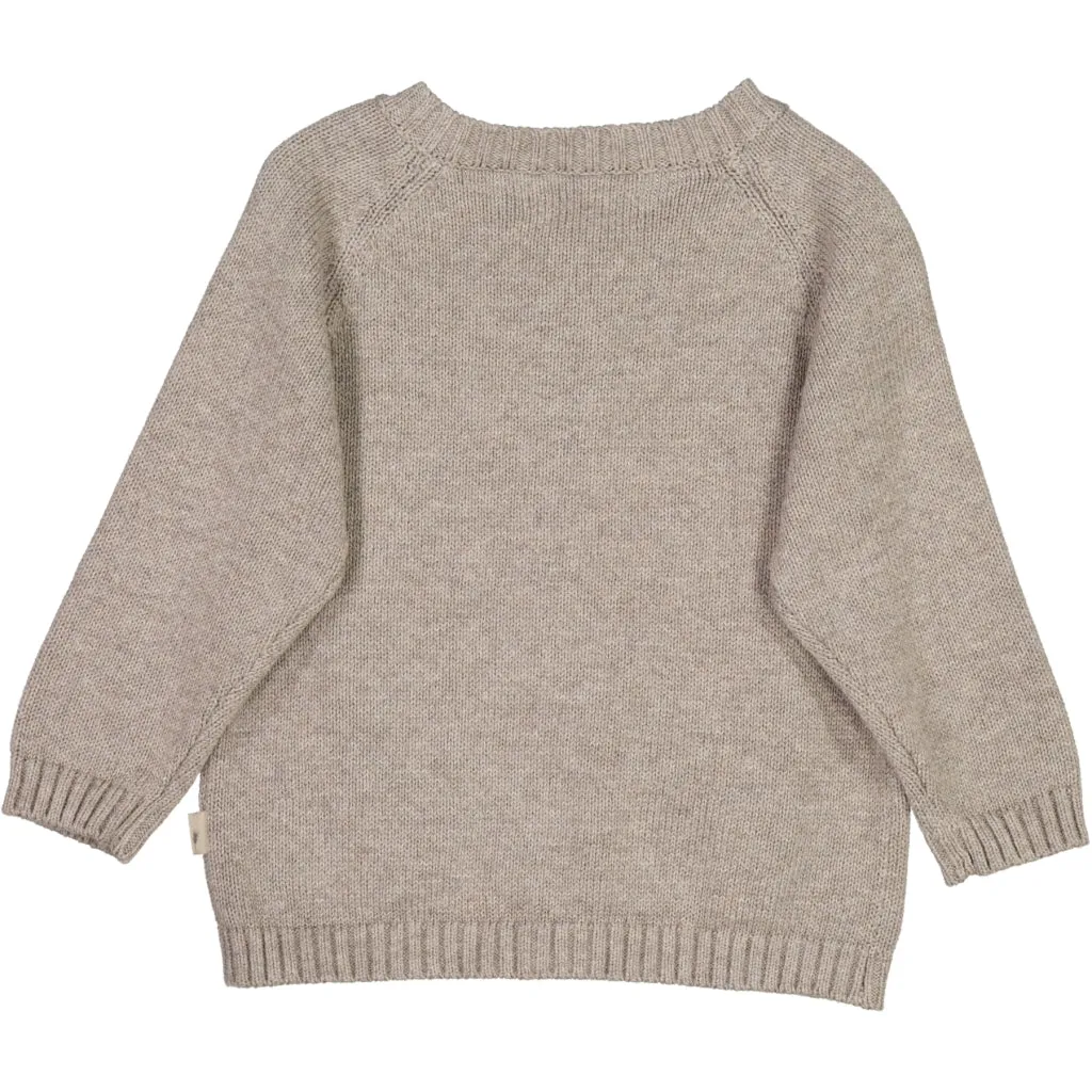 Knit Cardigan Classic - warm grey melange