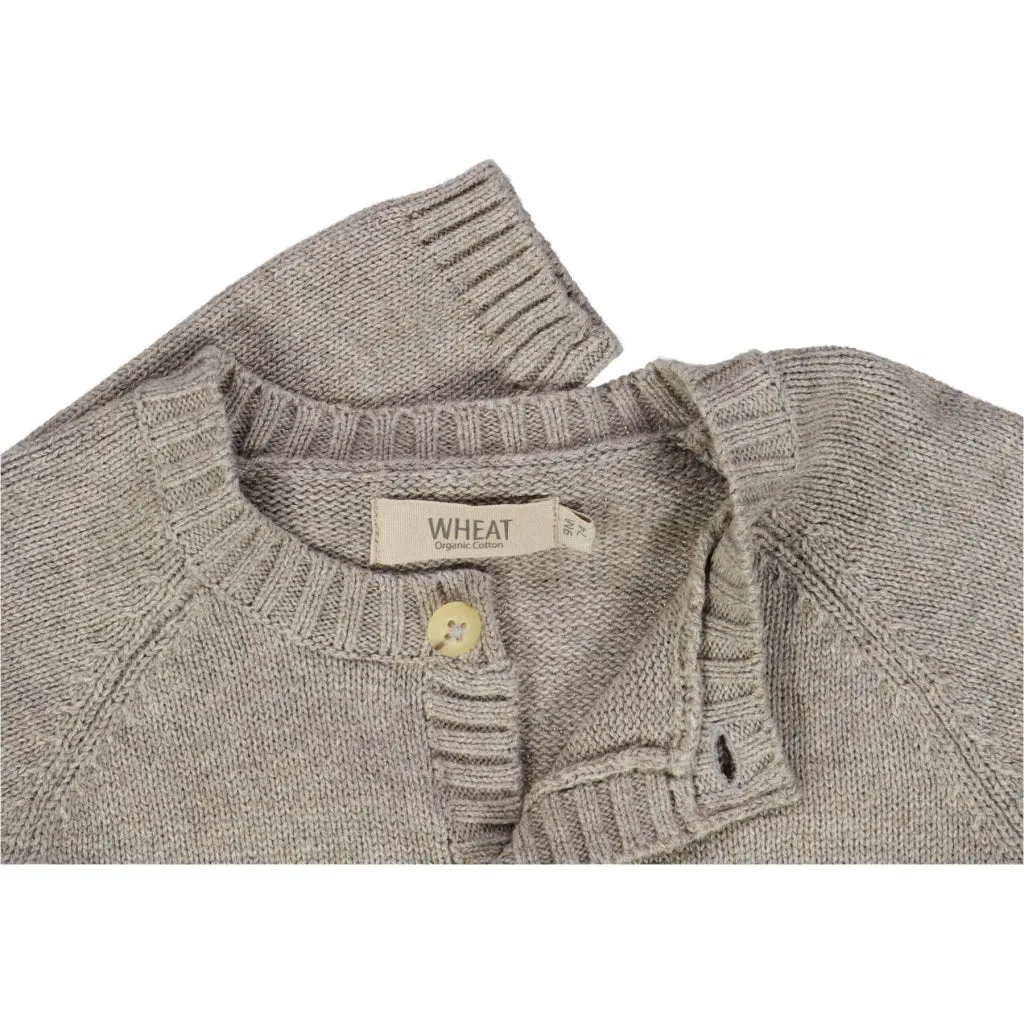 Knit Cardigan Classic - warm grey melange