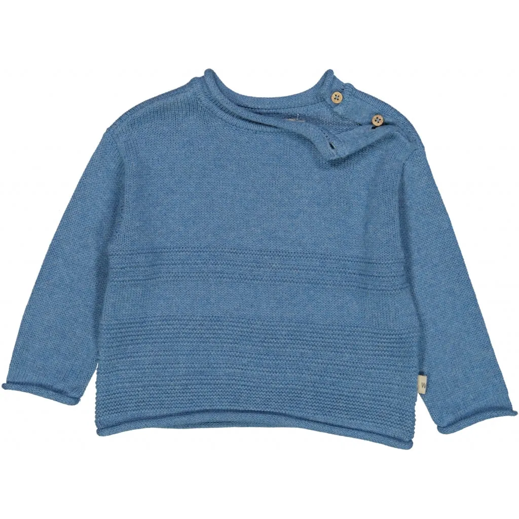 Knit Pullover Gunnar - bluefin melange