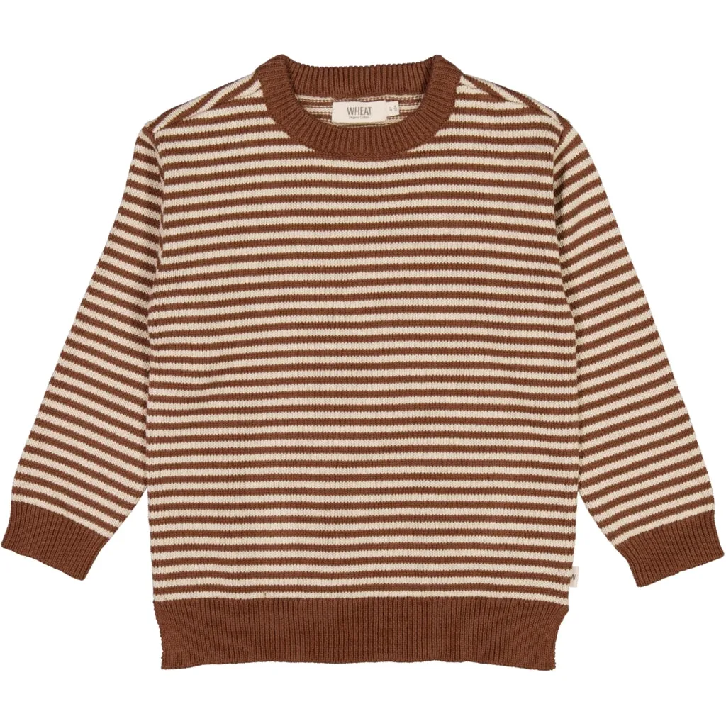 Knit Pullover Morgan - dry clay stripe