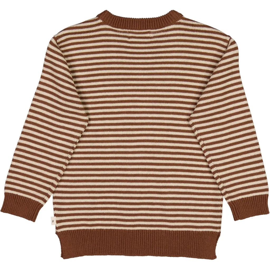 Knit Pullover Morgan - dry clay stripe