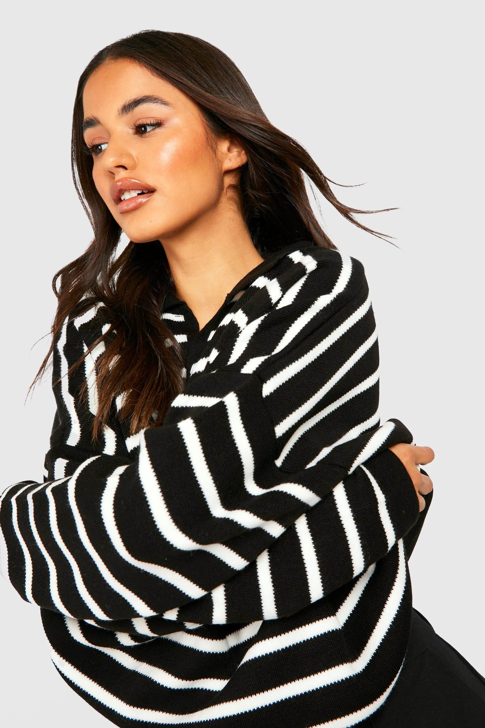 Knitted Polo Collar Jumper - Shop Jumpers & Cardigans at boohoo