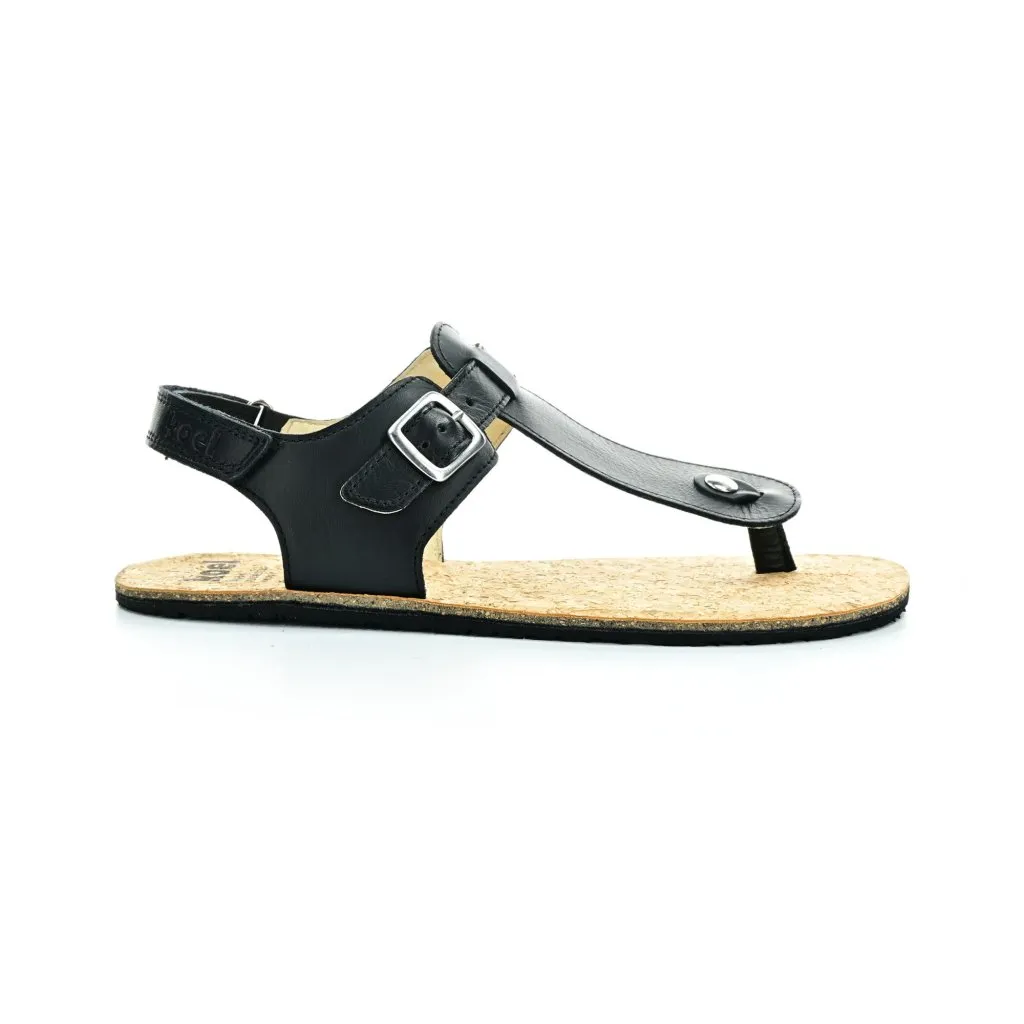 Koel Ariana Nappa Black barefoot sandals