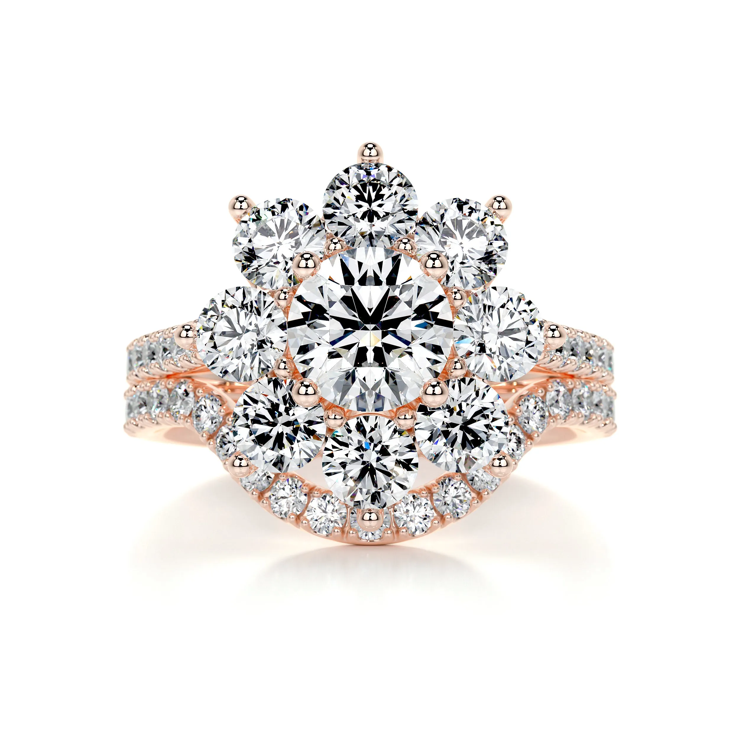 La Fleur Diamond Bridal Set -14K Rose Gold