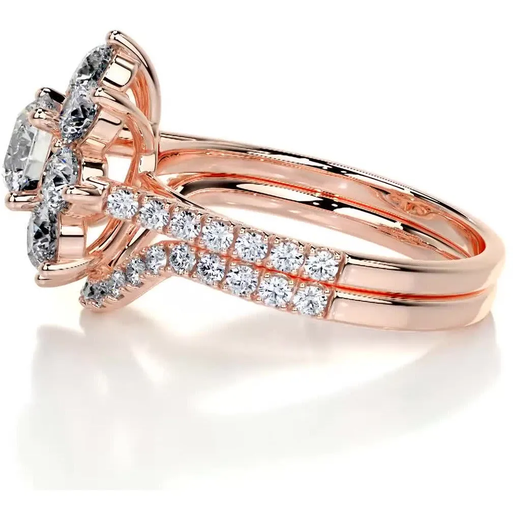 La Fleur Diamond Bridal Set -14K Rose Gold