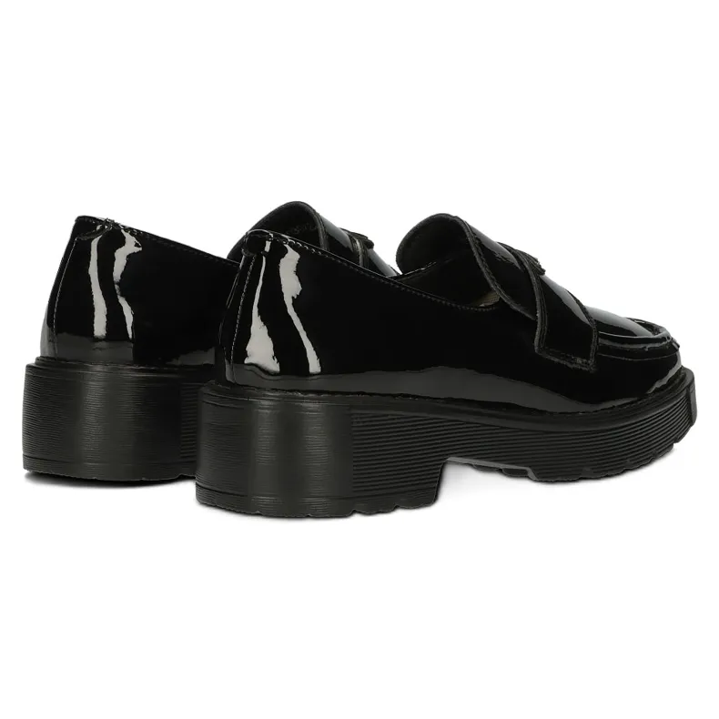 Lacquered Black Filippo DP3930 / 22 BK Moccasins