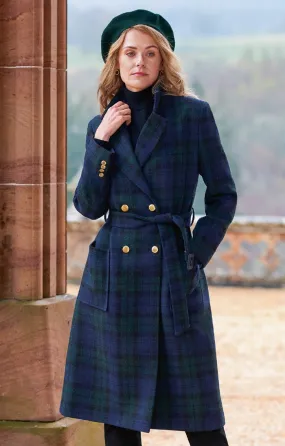 Women's Double Breasted Harris Tweed Funnel Outerwear