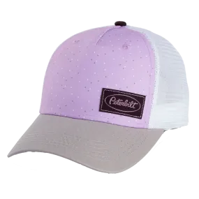 Ladies Lavender Dot Trucker Hat