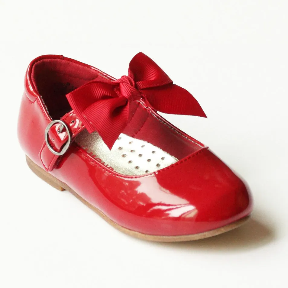 Amour Girls Grosgrain Bow Flat