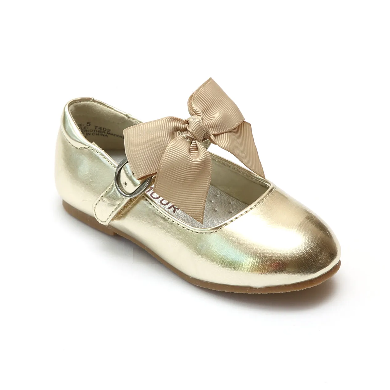 Amour Girls Grosgrain Bow Flat