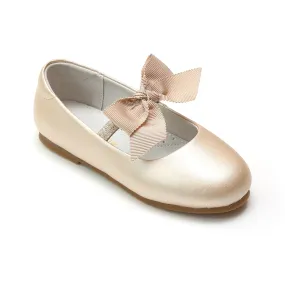 Cute Bow Leather Kids Flat