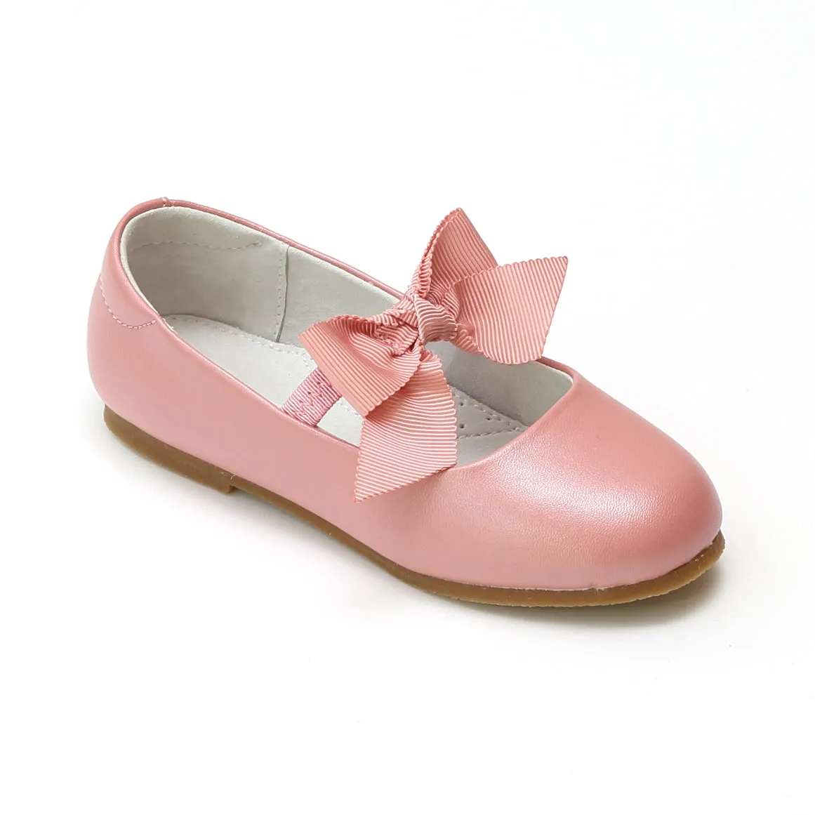 Cute Bow Leather Kids Flat