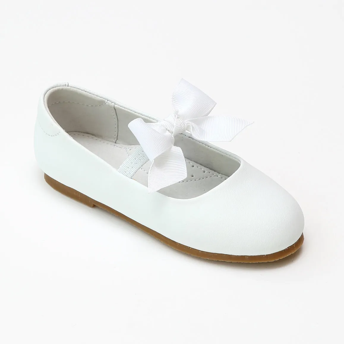 Cute Bow Leather Kids Flat