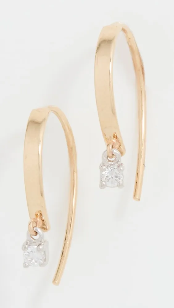 LANA   Mini Flat Hooked Hoops 