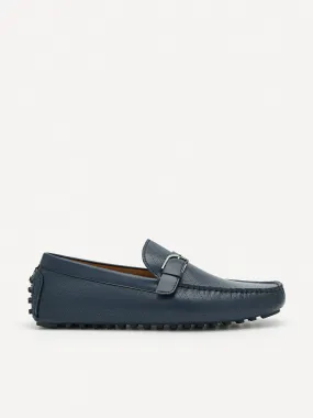 Leather Band Buckle Moccasins