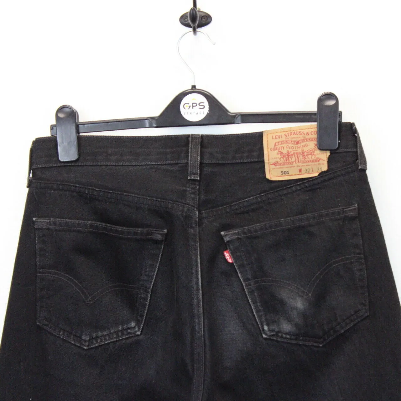 LEVIS 501 Jeans Black Charcoal | W32 L32