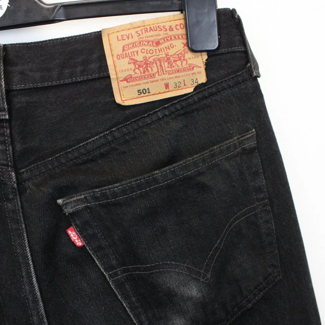 LEVIS 501 Jeans Black Charcoal | W32 L32