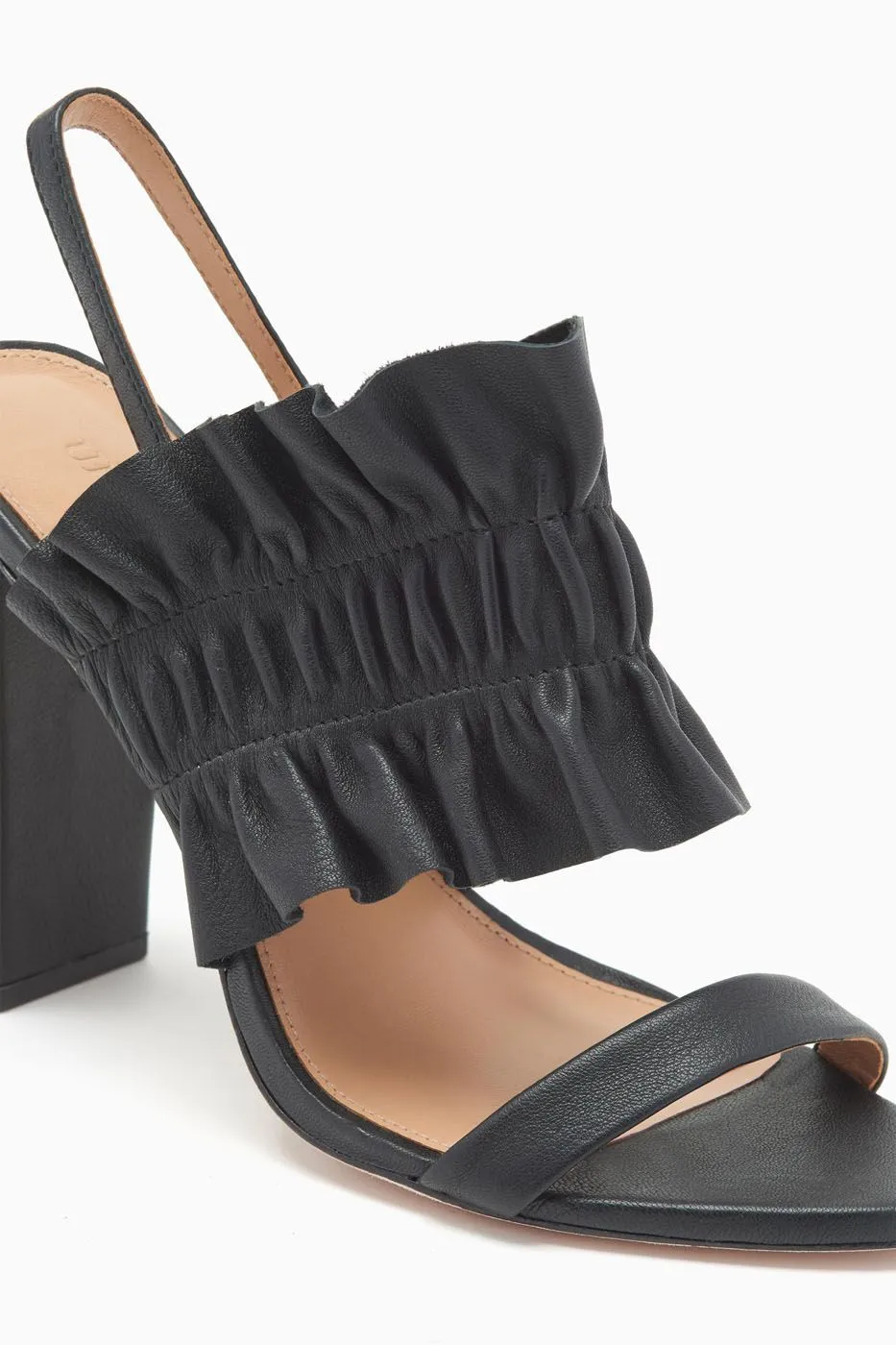 Libby Ruffle Sandals - Noir