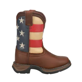 Lil' Rebel Patriotic Flag Cowboy Square Toe Boots (Toddler-Big Kid)