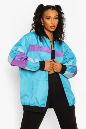 Lilac Paneled Bomber Jacket