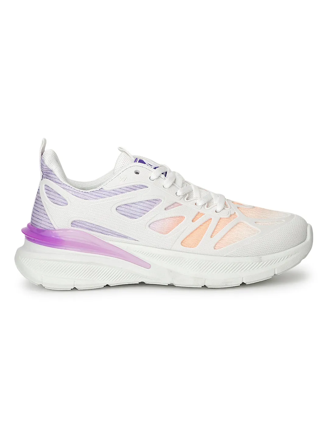 Lilac White Mesh Lace-Up Sneakers (TC-RS3614-LILAC)