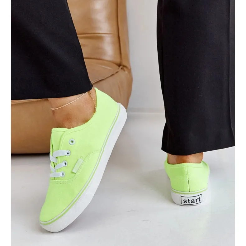 Lime classic Erla sneakers green