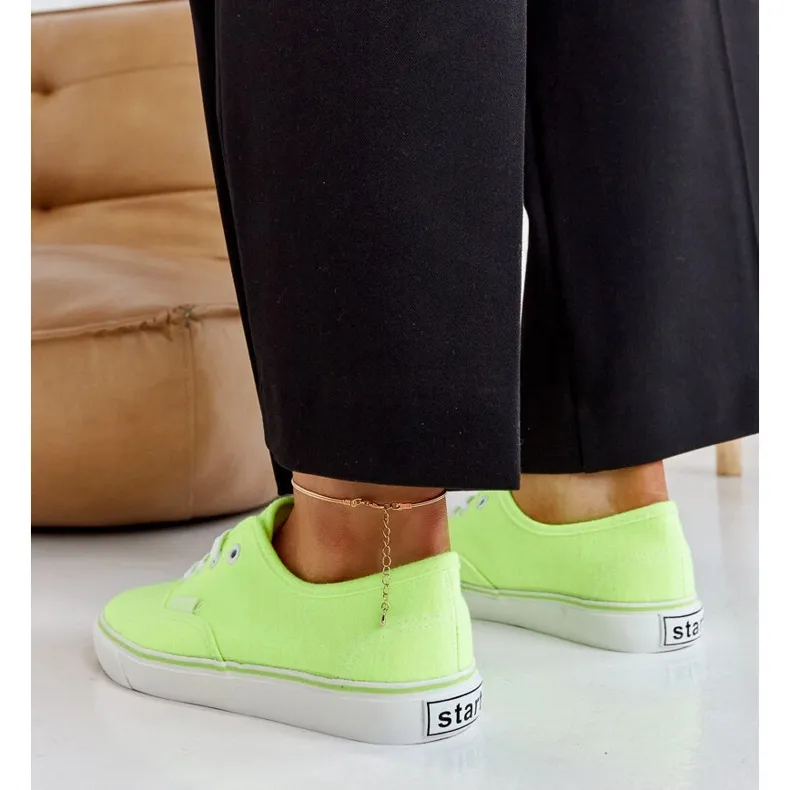 Lime classic Erla sneakers green