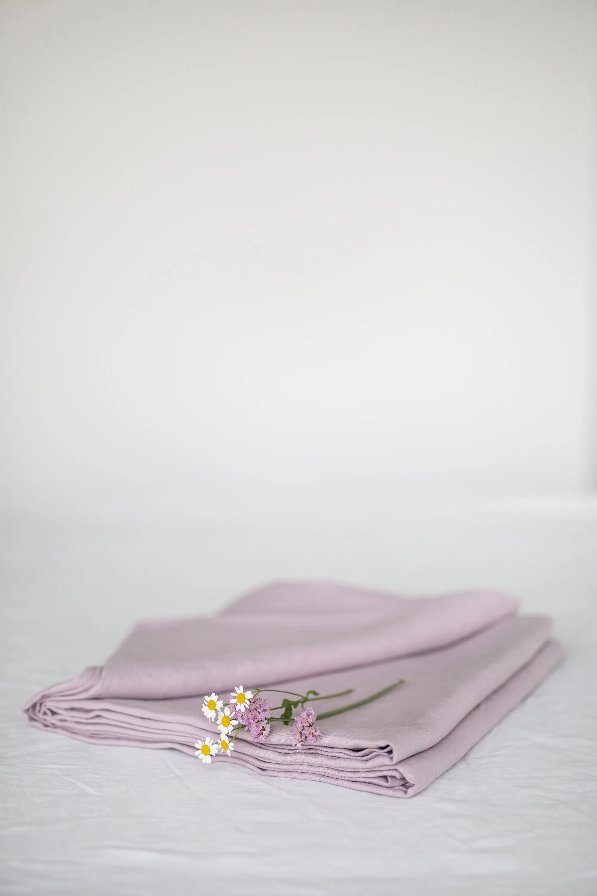 Linen flat sheet in Dusty Rose