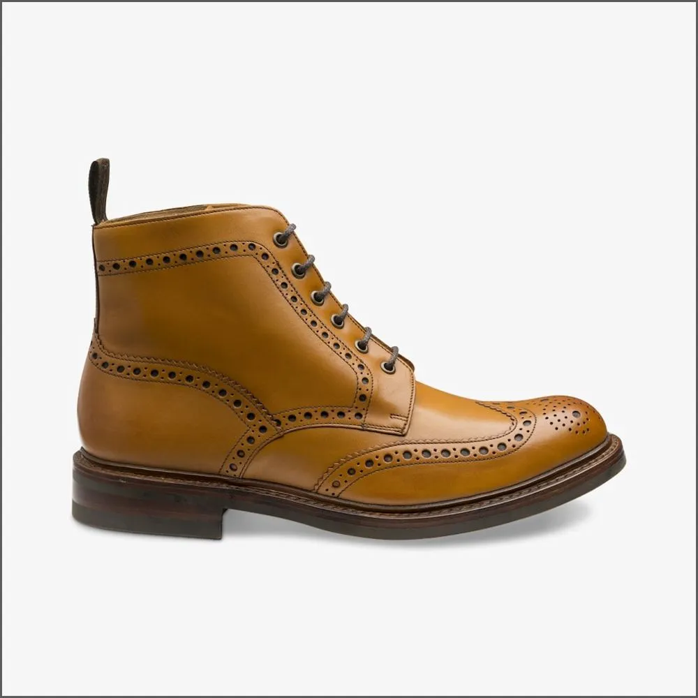 Loake Bedale Tan Brogue Boots - Best Price & Fast Shipping