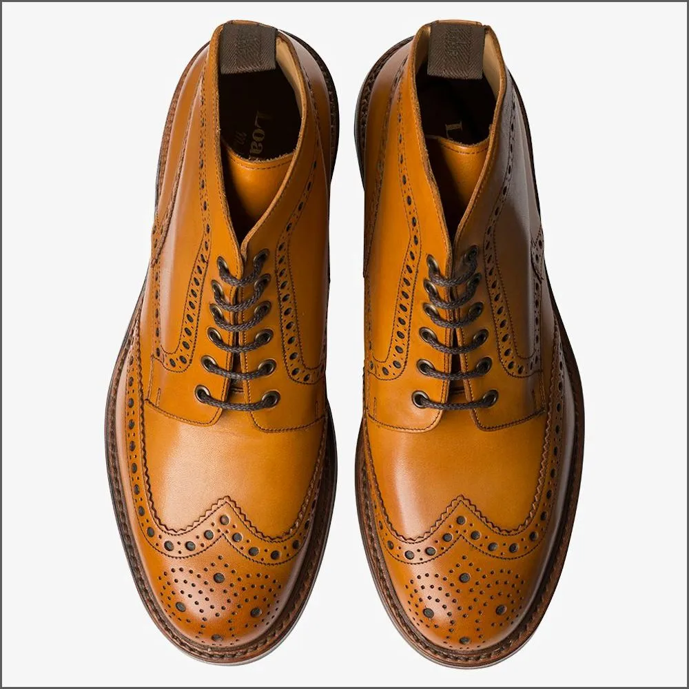 Loake Bedale Tan Brogue Boots - Best Price & Fast Shipping