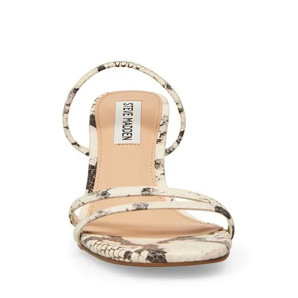 Loft Slide Sandals - Beige Snake