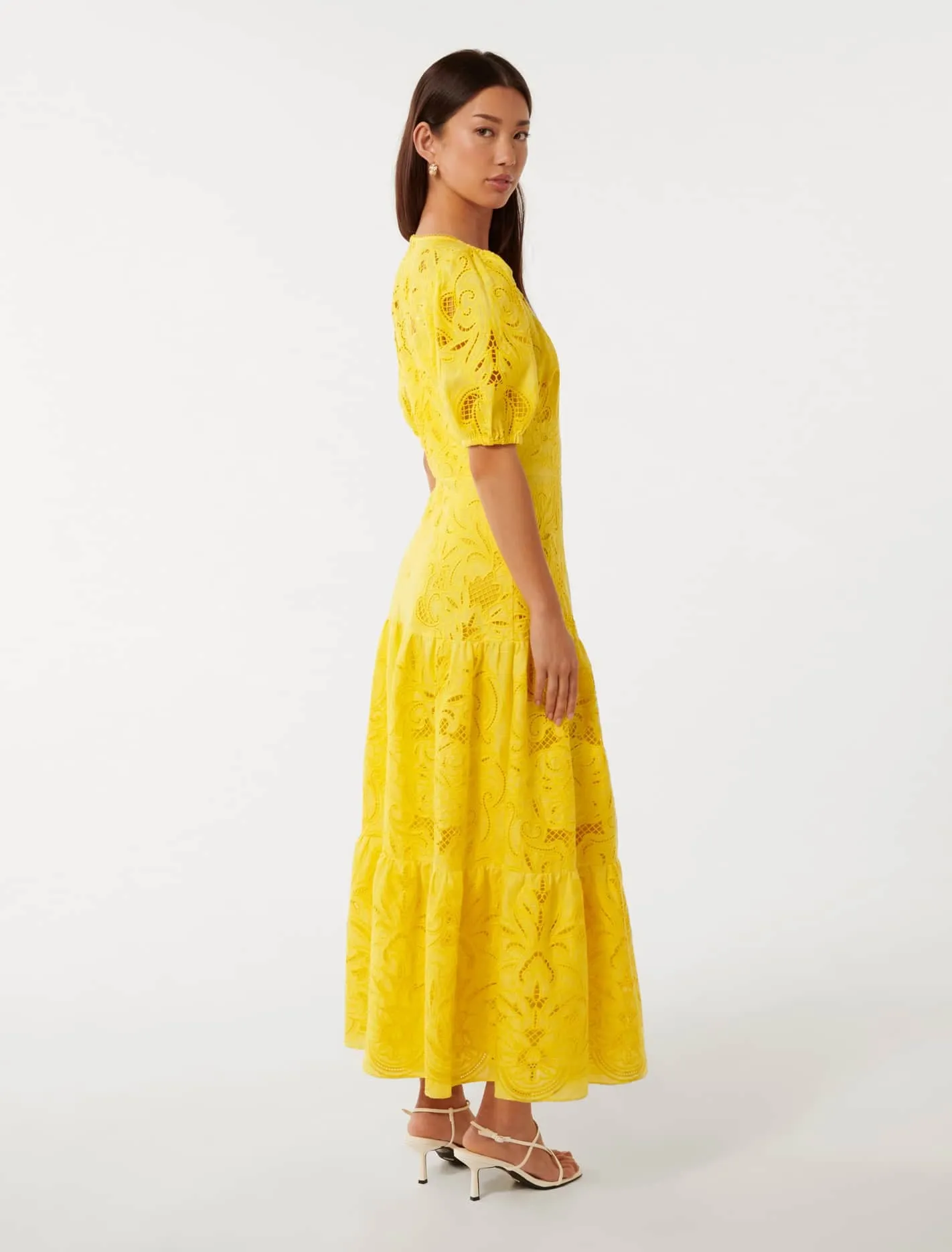 Lottie Broderie Midi Dress