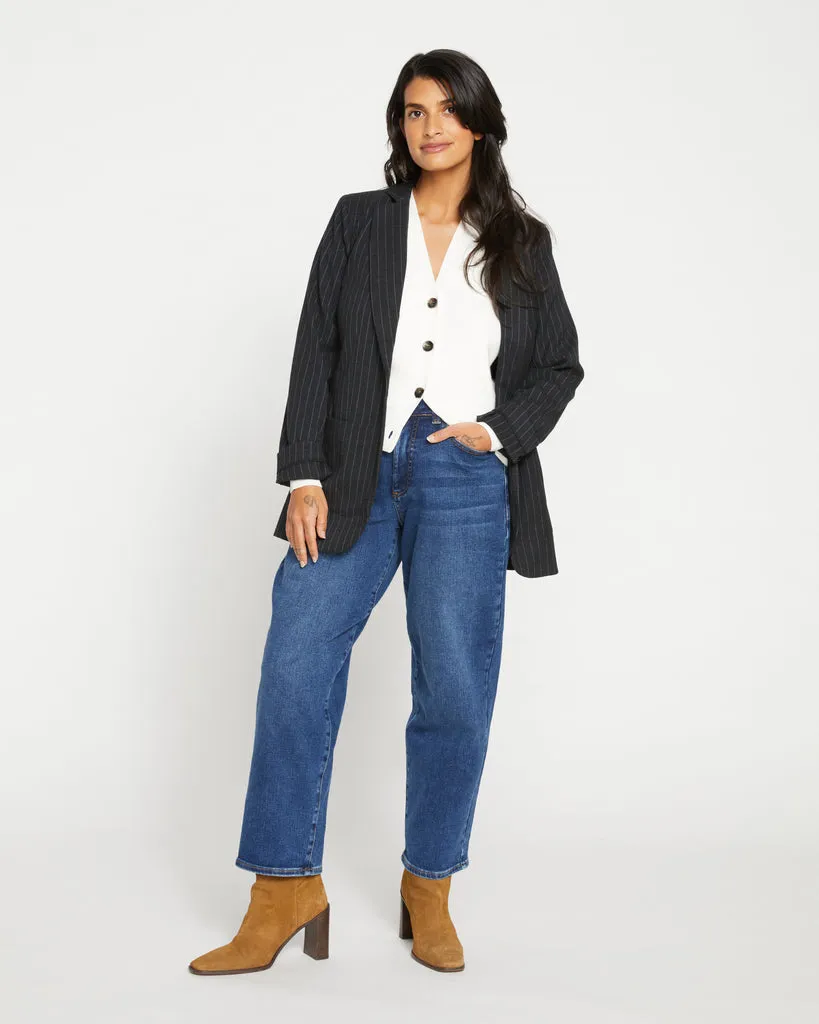 Lou High Rise Barrel Leg Jeans - Union City Blue