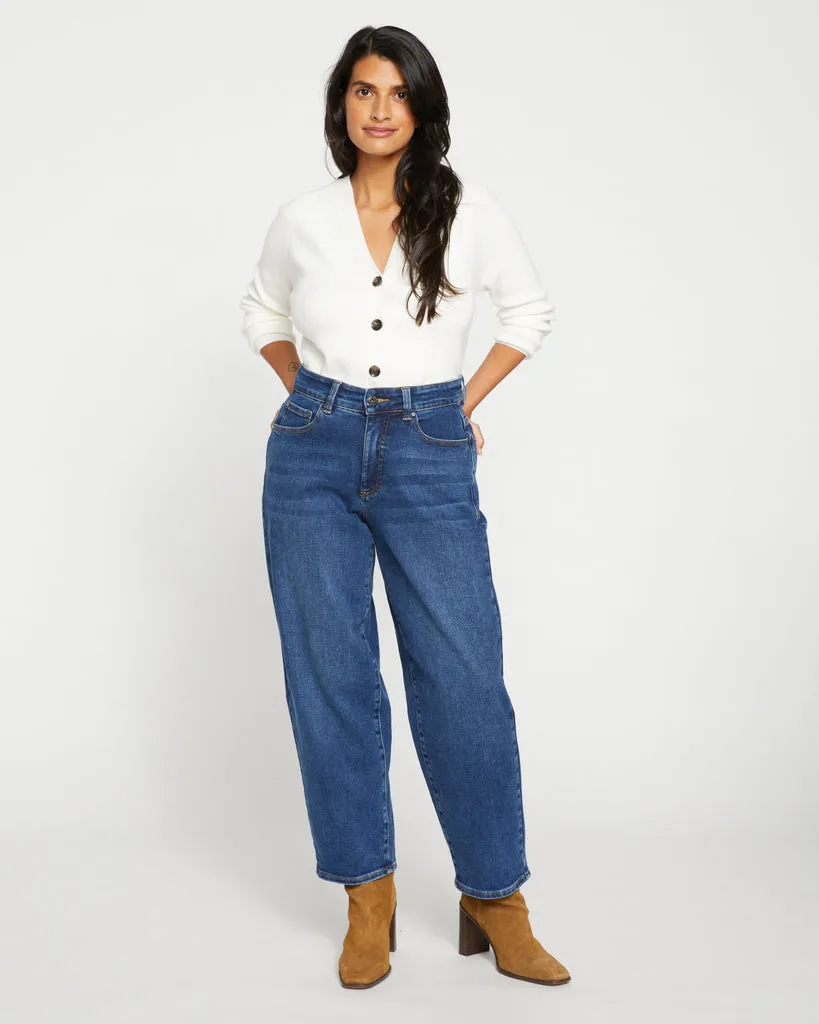 Lou High Rise Barrel Leg Jeans - Union City Blue